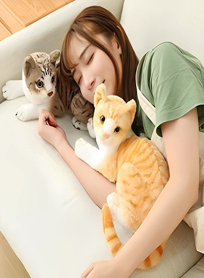 Tickles Musical Cat with Meow Meow Sound Soft Stuffed Plush Animal Toy for Kids Boys & Girls Birthday Gift (Color: Yellow; Size: 28 cm) - Image 5